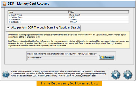 Memory card file recovery scan disk using