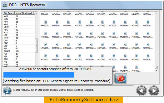 NTFS file recovery software deleted or lost file
