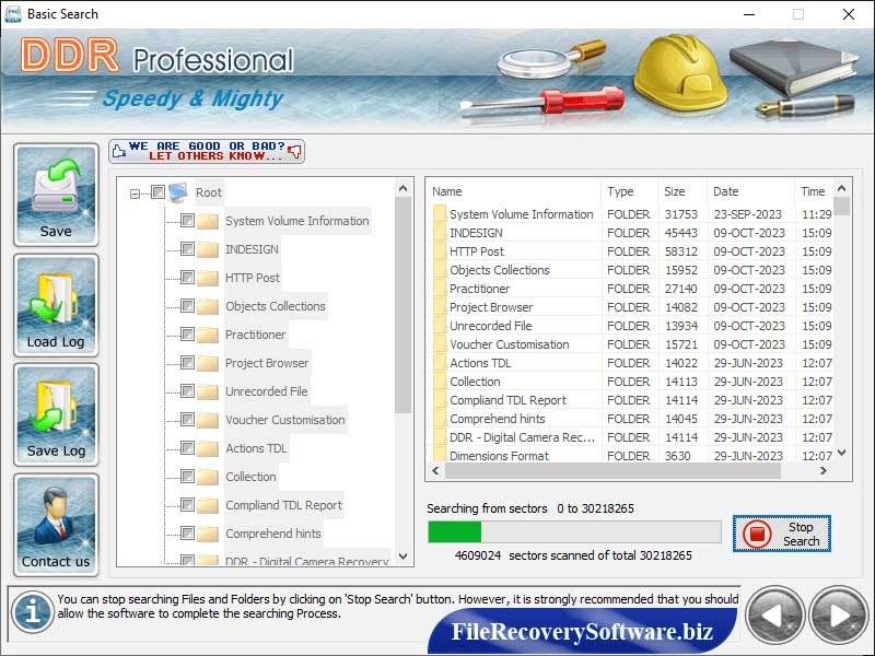 Screenshot of Professional File Recovery Software